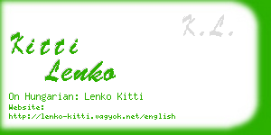 kitti lenko business card